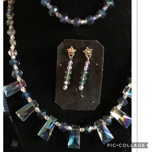 Crystal Aurora Borealis 3 PC Set 22 9-1/2 1-1/2”